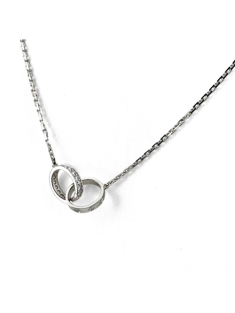 Cartier Baby Love Diamond Pendant Melee Necklace